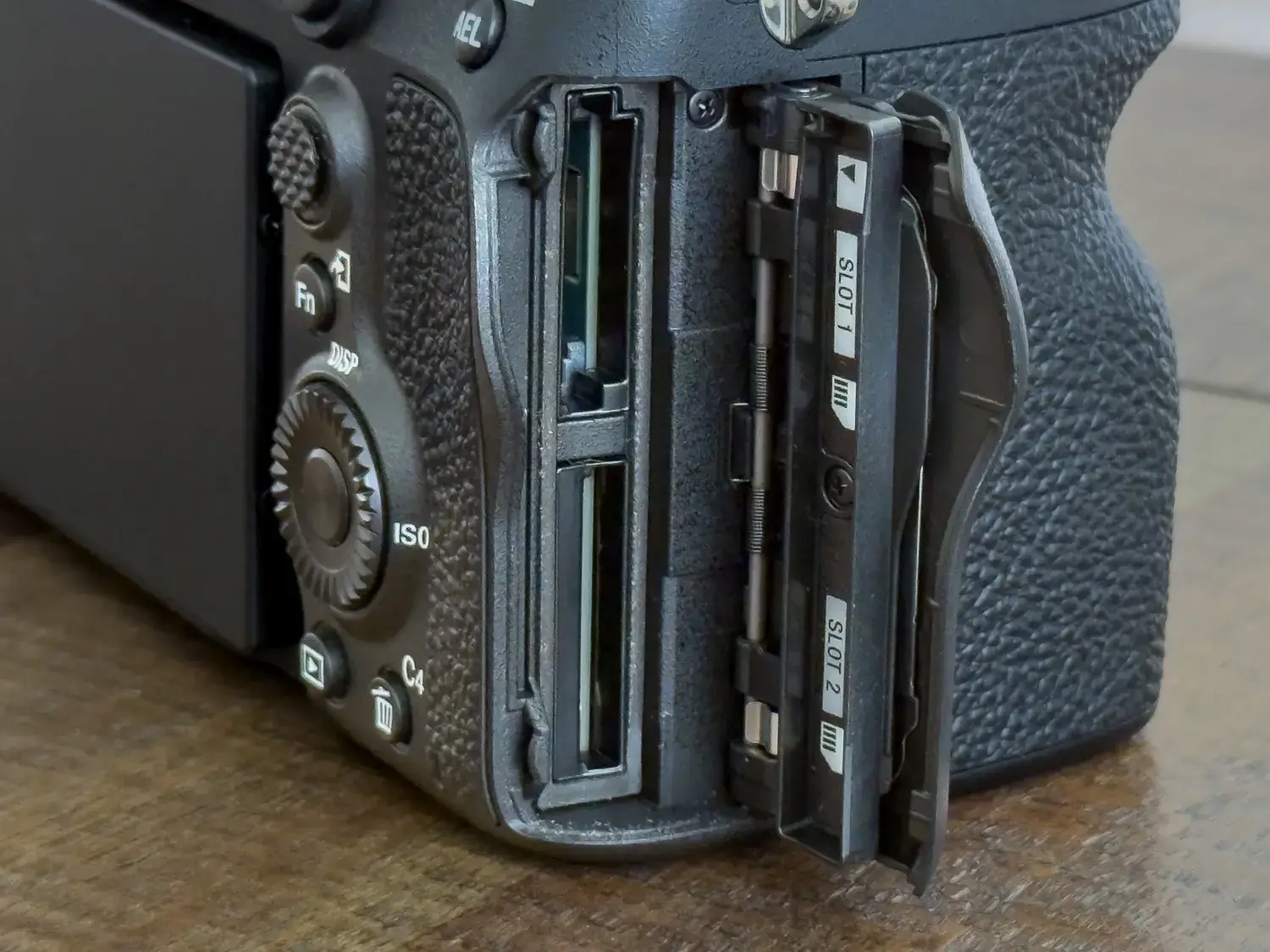 Sony A7IV Right Memory Card Slots